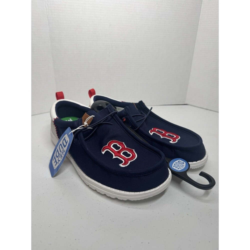 Hey Dude Wally Funk MLB Red Sox Shoes Navy / White 43609-462 Men's Size 14 NWT